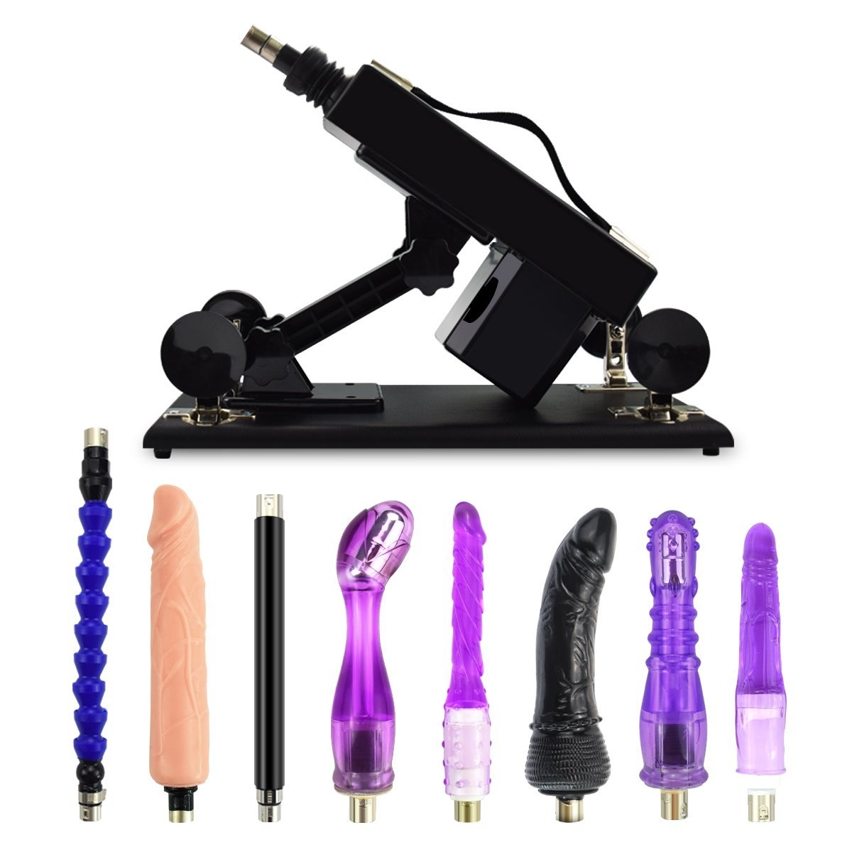 International Extreme Sex Machine with 8 Attachment Dildo Masturbators