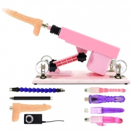 Multiple Frequency Super Vibration Love Sex MachineGun 7 Attachments Switchable,Automatic Masturbation Tool 0-85°Adjustable