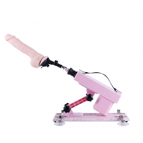 Pink Sex Machine con Dildo de silicona Premium-Pequeño