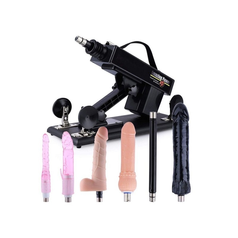 Basic Discount Sex Machine Bundle for Women with 5 Dildos