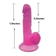 Jelly pink realistic dildo with suction cup