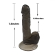 Jelly black realistic dildo with suction cup