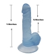 Jelly blue realistic dildo with suction cup
